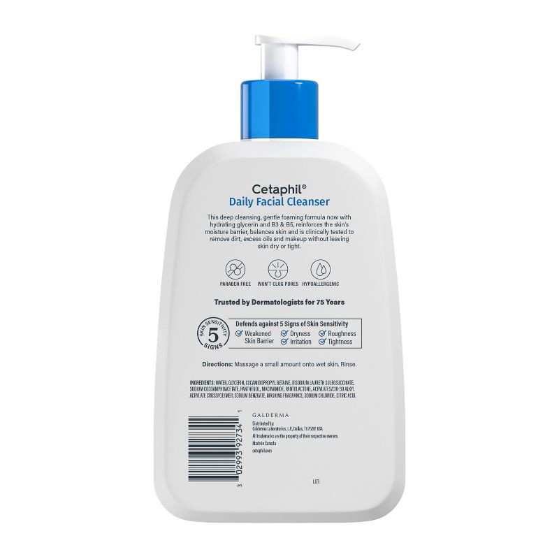 slide 2 of 9, Cetaphil Daily Face Cleanser - 16 fl oz, 16 fl oz