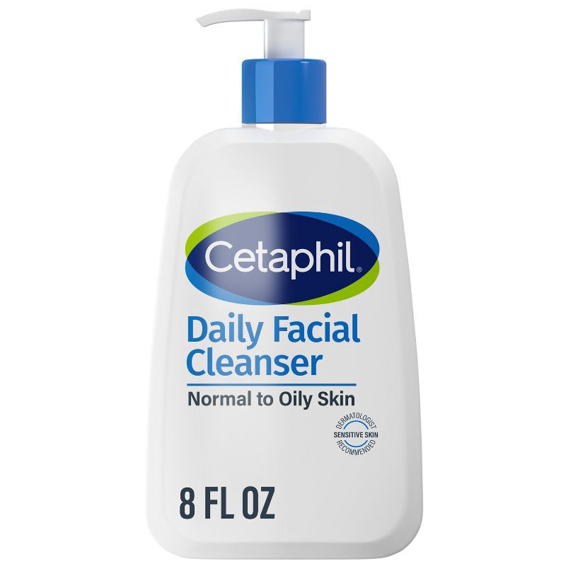 slide 1 of 8, Cetaphil Daily Facial Cleanser with Niacinamide for Oily Skin - 8 fl oz, 8 fl oz