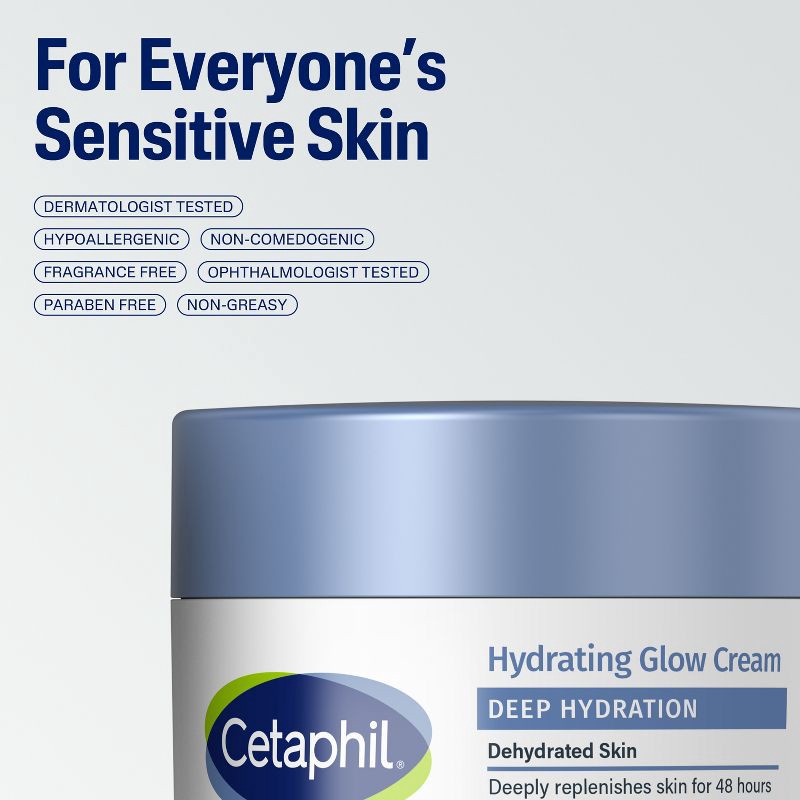 slide 7 of 8, Cetaphil Daily Deep Hydrating Face Cream - 1.7oz, 1.7 fl oz