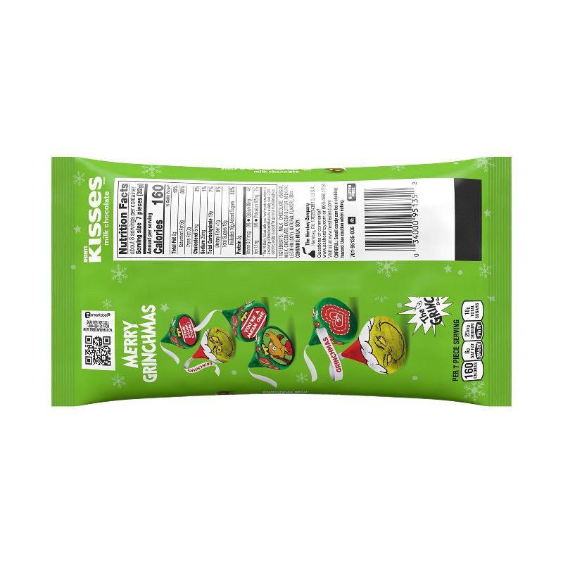slide 4 of 7, HERSHEY's Kisses Christmas Grinch Milk Chocolate Candy - 9.5oz, 9.5 oz