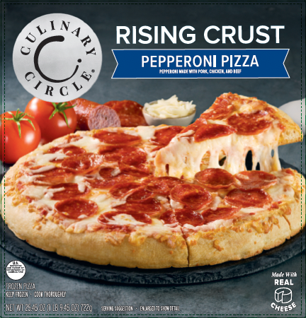 slide 1 of 1, Culinary Circle Rising Crust Pizza Pepperoni, 25.45 oz