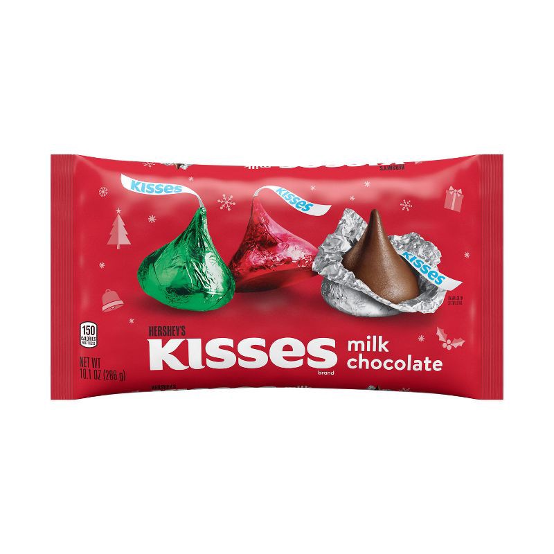 slide 2 of 7, HERSHEY's Kisses Milk Chocolate Christmas Candy Bag - 10.1oz, 10.1 oz