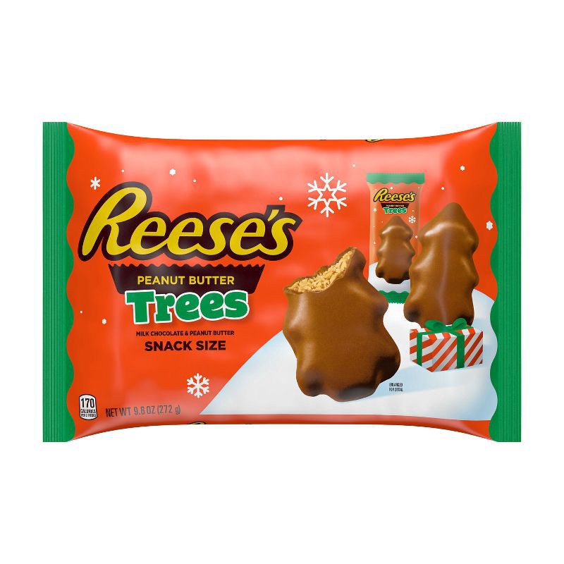 slide 2 of 7, Reese's Peanut Butter Trees Christmas Candy Snack Size - 9.6oz, 9.6 oz
