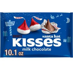 HERSHEY's Kisses Christmas Milk Chocolate Santa Hat Candy - 10.1oz