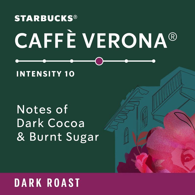slide 5 of 10, Starbucks by Nespresso Vertuo Line Pods Dark Roast Coffee Caffe Verona - 8ct, 8 ct