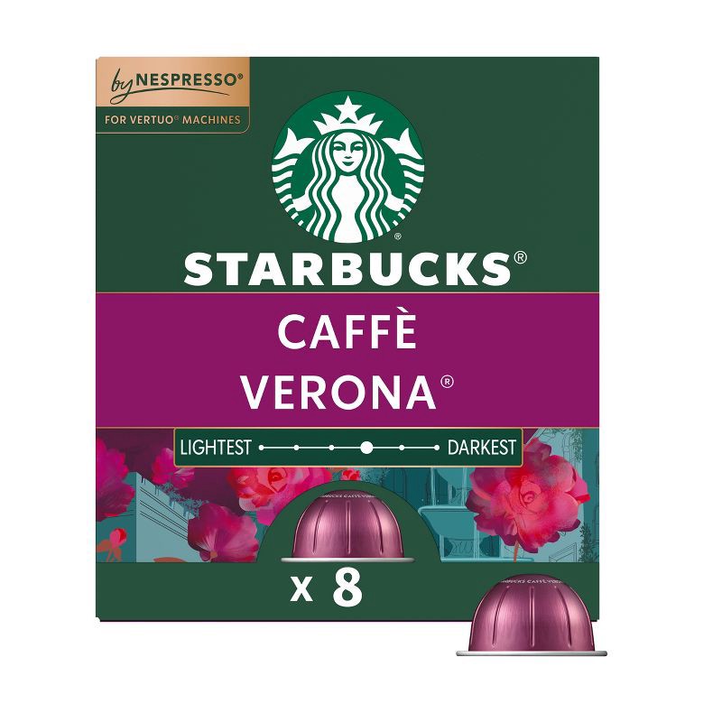 slide 1 of 10, Starbucks by Nespresso Vertuo Line Pods Dark Roast Coffee Caffe Verona - 8ct, 8 ct
