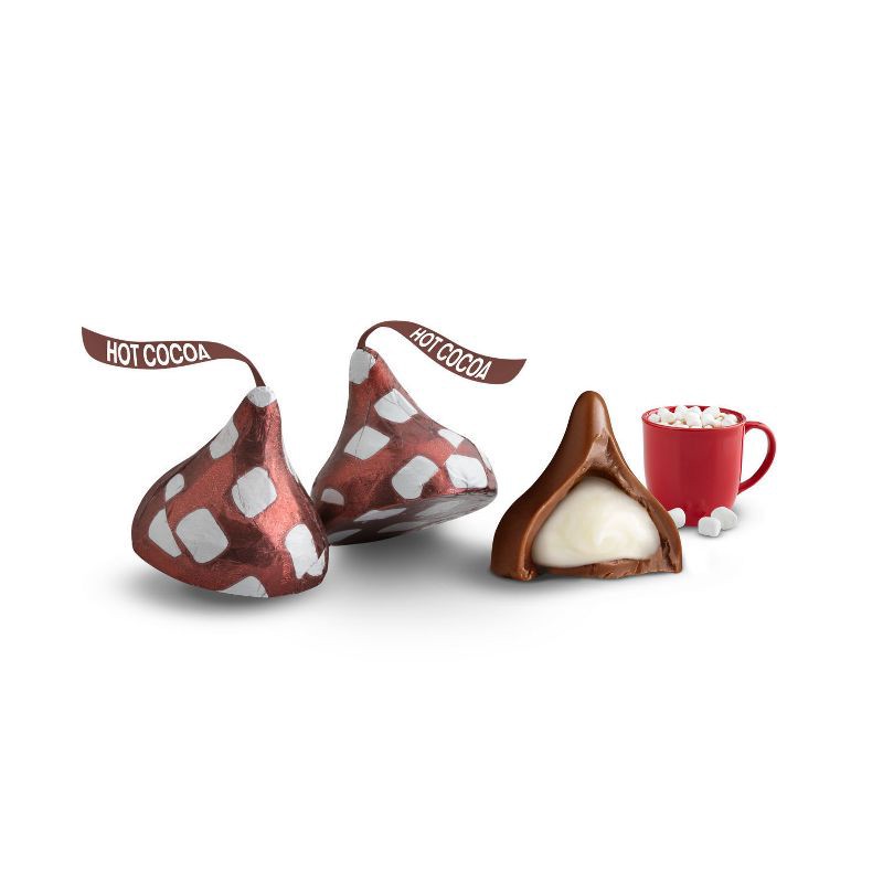 slide 5 of 7, HERSHEY's Kisses Christmas Hot Cocoa Flavored Milk Chocolate Candy - 9oz, 9 oz