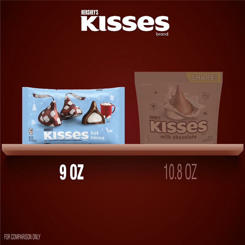 slide 7 of 7, HERSHEY's Kisses Christmas Hot Cocoa Flavored Milk Chocolate Candy - 9oz, 9 oz