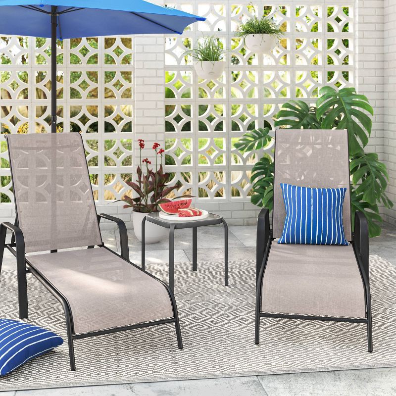 slide 2 of 5, Glass Patio Side Table - Black - Room Essentials™, 1 ct