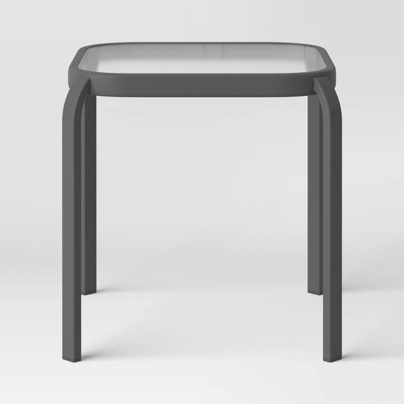 slide 3 of 5, Glass Patio Side Table - Black - Room Essentials™, 1 ct