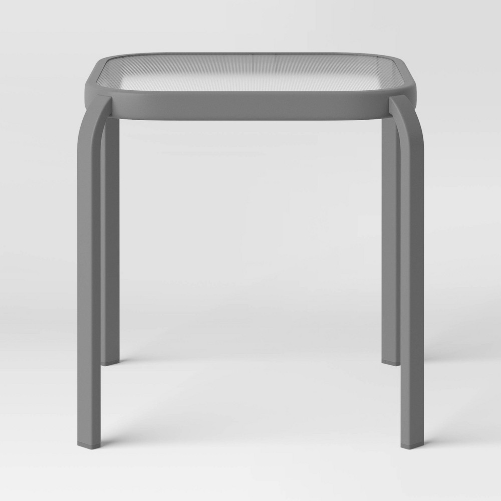 slide 3 of 5, Glass Patio Side Table - Gray - Room Essentials, 1 ct