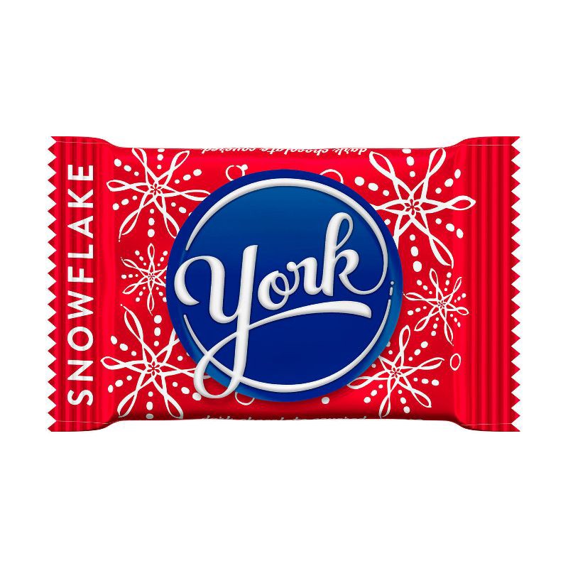 slide 5 of 7, YORK Christmas Dark Chocolate Peppermint Patties Snowflakes Candy - 9.6oz, 9.6 oz