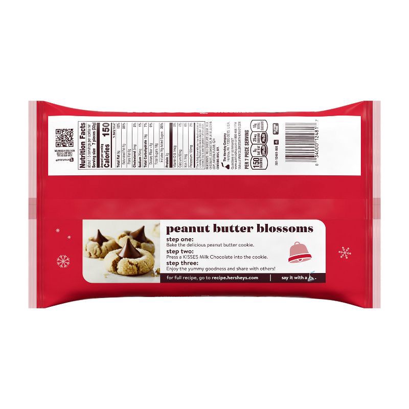 slide 4 of 7, HERSHEY's Kisses Milk Chocolate Christmas Candy - 17oz, 17 oz