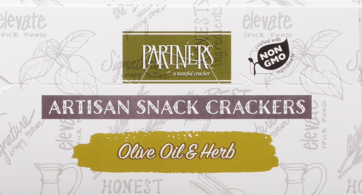 slide 8 of 9, Partners Artisan Olive Oil & Herb Snack Crackers 4 oz, 4 oz