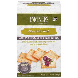 Partners Artisan Olive Oil & Herb Snack Crackers 4 oz