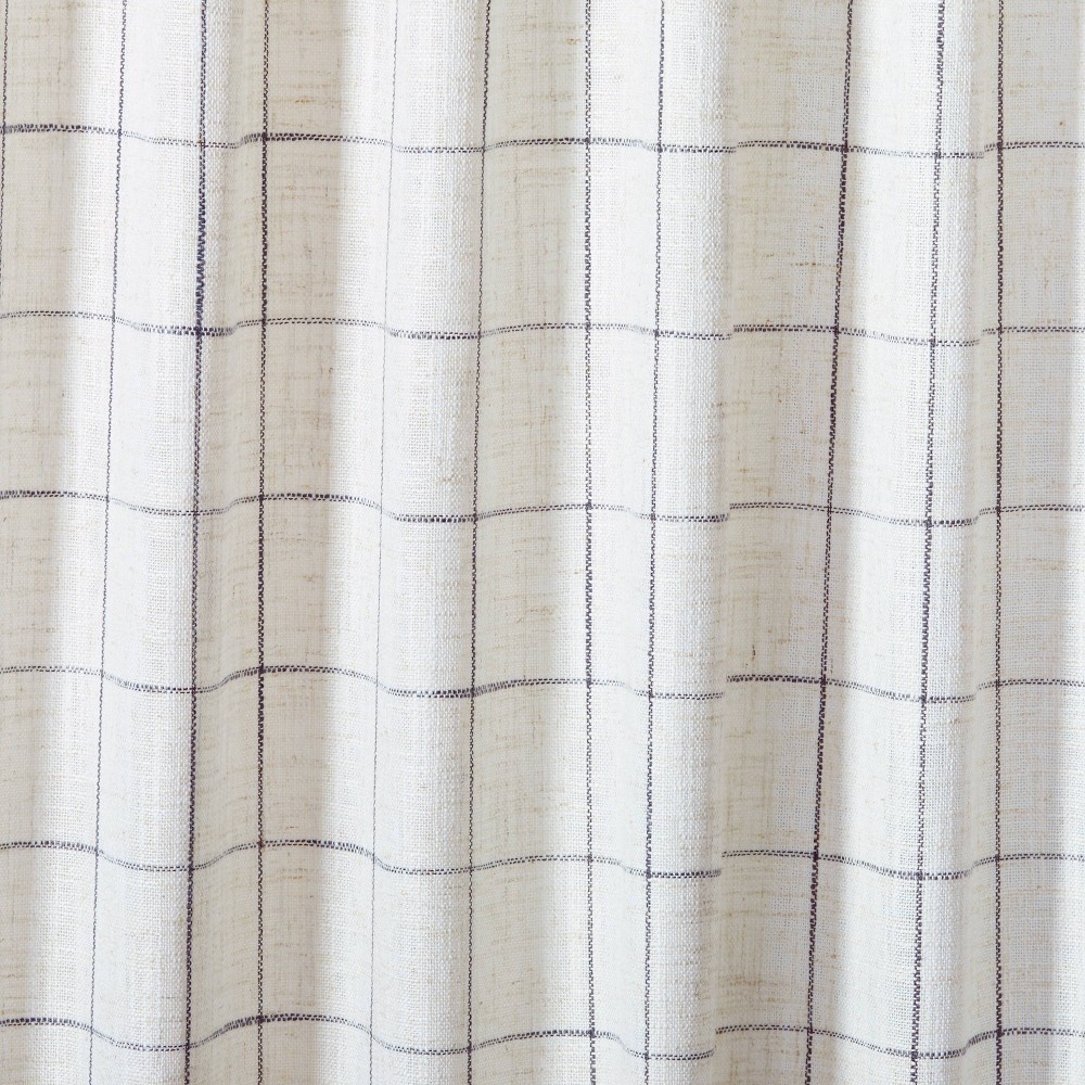 slide 4 of 6, 95" Modest Windowpane Plaid Curtain Panel Railroad Gray - Hearth & Hand with Magnolia, 1 ct