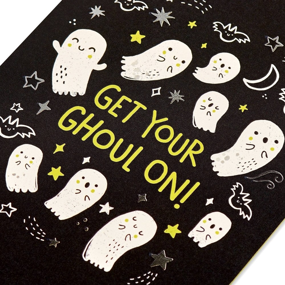slide 5 of 7, Carlton Cards Halloween Cards Cellos Ghosts with Lettering, 6 ct