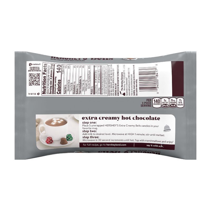 slide 4 of 7, HERSHEY's Christmas Milk Chocolate Bells Candy Bag - 9oz, 9 oz