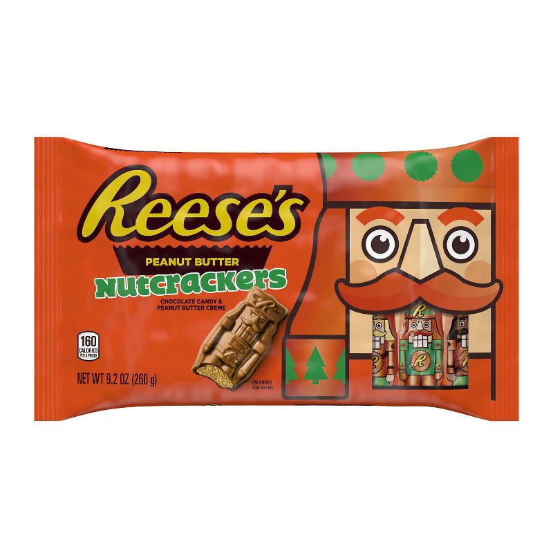 slide 2 of 7, Reese's Christmas Chocolate Peanut Butter Crème Nutcrackers Holiday Candy - 9.2oz, 9.2 oz