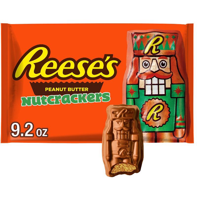 slide 1 of 7, Reese's Christmas Chocolate Peanut Butter Crème Nutcrackers Holiday Candy - 9.2oz, 9.2 oz