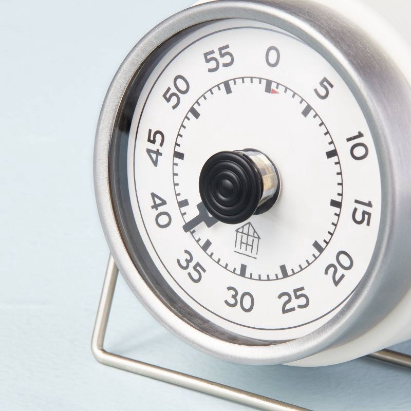slide 3 of 3, Hearth & Hand with Magnolia Metal Kitchen Cooking Timer Sour Cream/Silver - Hearth & Hand™ with Magnolia, 1 ct