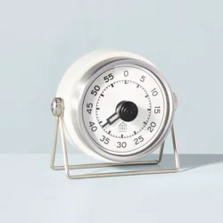Hearth & Hand with Magnolia Metal Kitchen Cooking Timer Sour Cream/Silver - Hearth & Hand™ with Magnolia
