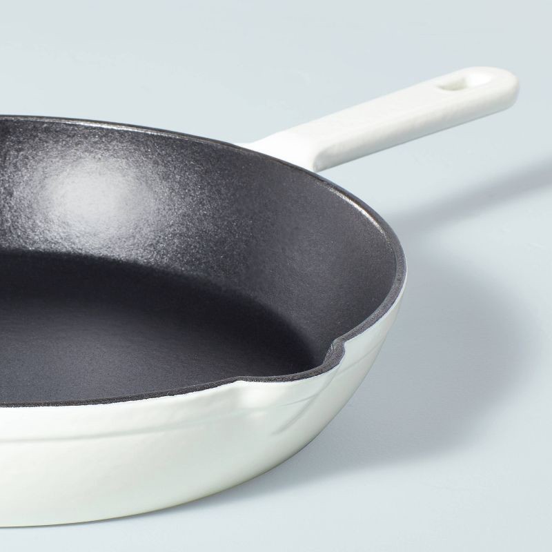 slide 3 of 3, Hearth & Hand with Magnolia 12" Enameled Cast Iron Skillet Sour Cream - Hearth & Hand™ with Magnolia: Oven-Safe, Hand Wash, 1 ct