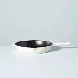 Hearth & Hand with Magnolia 12" Enameled Cast Iron Skillet Sour Cream - Hearth & Hand™ with Magnolia: Oven-Safe, Hand Wash