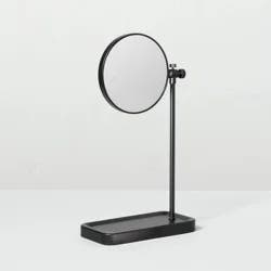 Hearth & Hand with Magnolia Two-Sided Vanity Mirror with Tray Base Matte Black - Hearth & Hand™ with Magnolia
