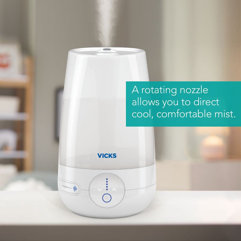 slide 4 of 8, Vicks Filter Free Plus Cool Mist Ultrasonic Humidifier - 1.2gal, 1.2 gal