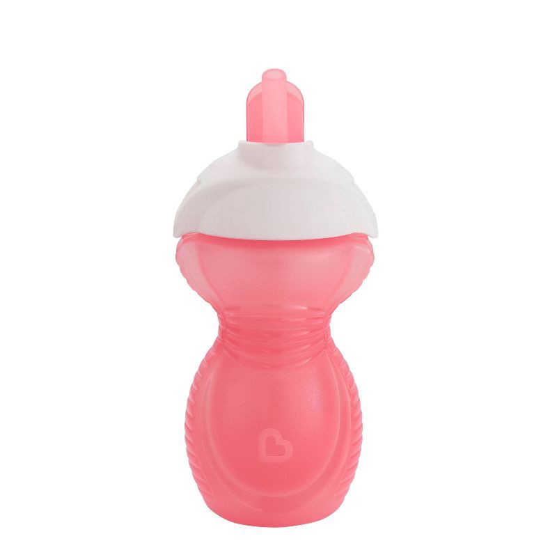 slide 1 of 4, Munchkin Click Lock Flip Straw Cup - Pink - 9oz, 9 oz