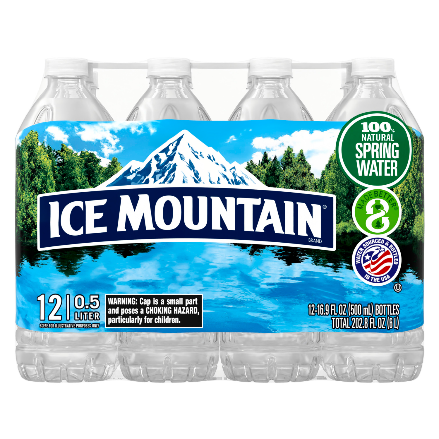 slide 2 of 7, Arrowhead ICE MOUNTAIN Brand 100% Natural Spring Water, 16.9-ounce bottles (Pack of 12), 12 ct