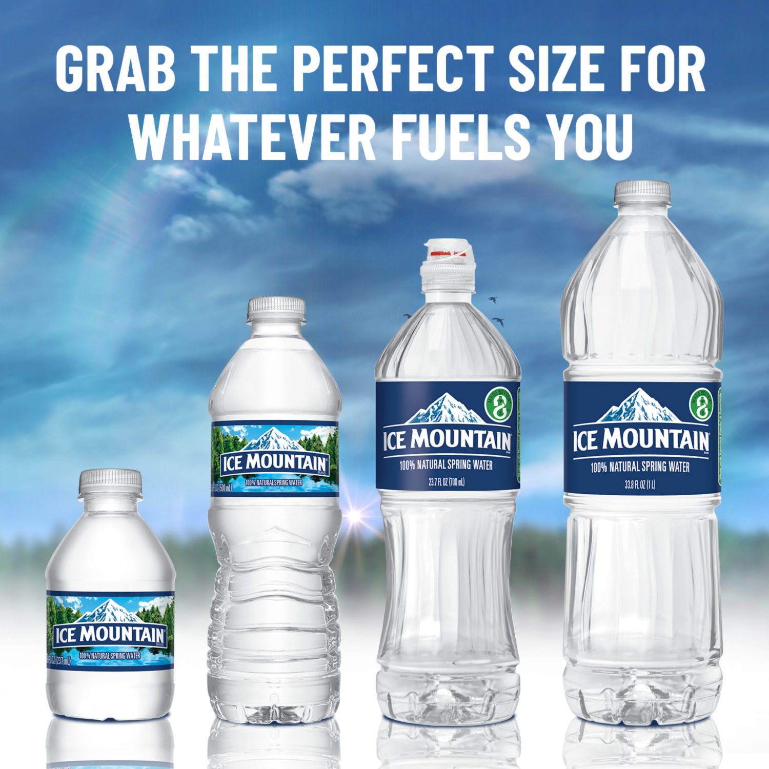 slide 7 of 7, Arrowhead ICE MOUNTAIN Brand 100% Natural Spring Water, 16.9-ounce bottles (Pack of 12), 12 ct