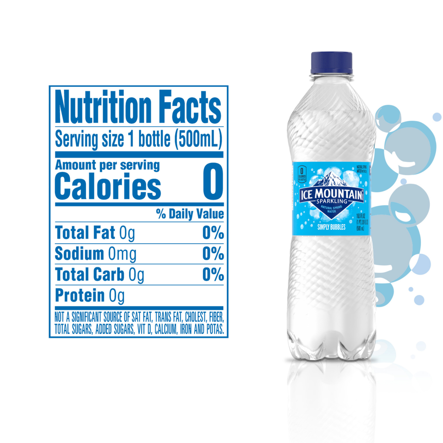 slide 2 of 4, Ice Mountain Sparkling Water, Simply Bubbles Flavo, 16.9 oz. Bottles (8 Count), 8 ct