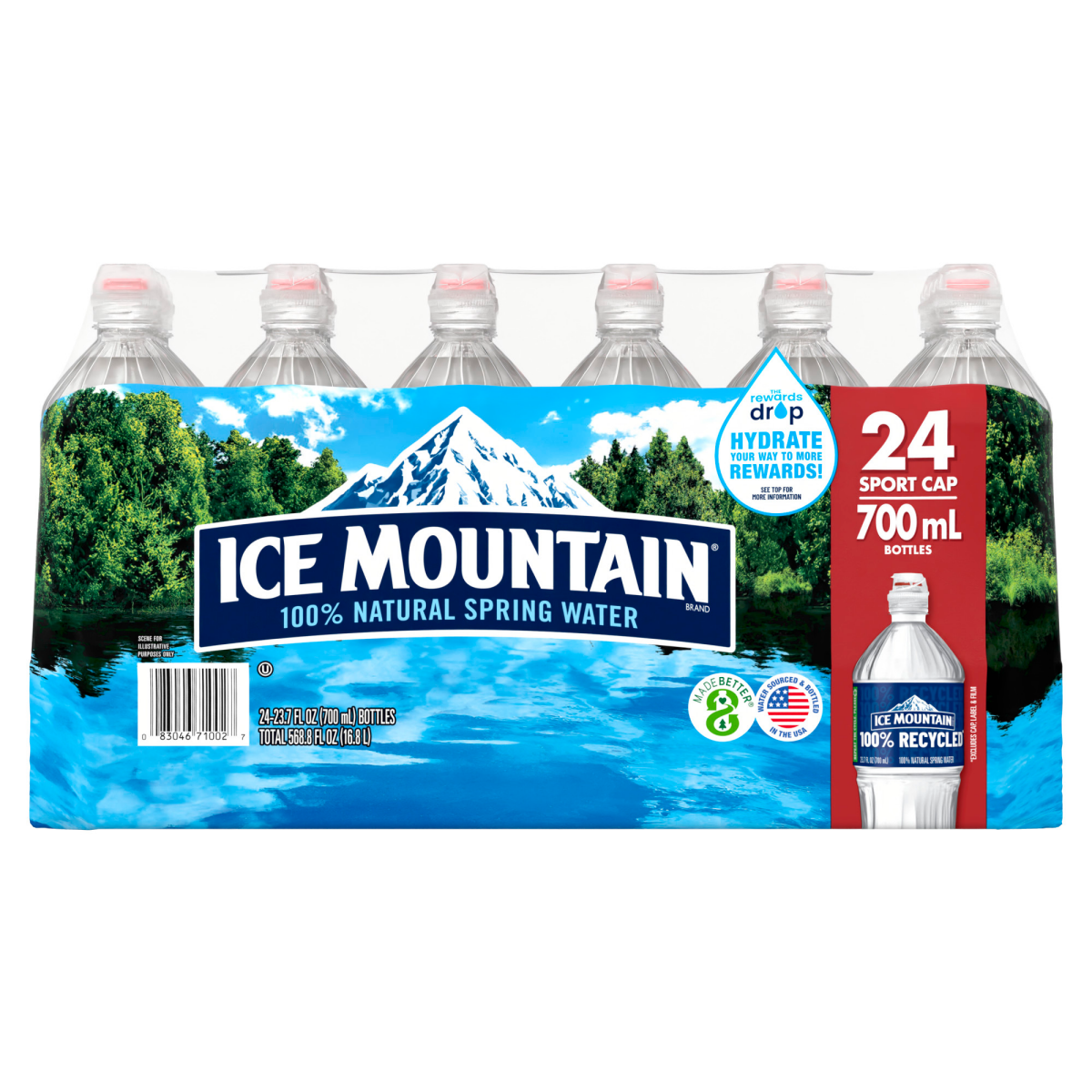 slide 2 of 7, ICE MOUNTAIN Brand 100% Natural Spring Water, 23.7-ounce plastic bottles (Pack of 24), 24 ct