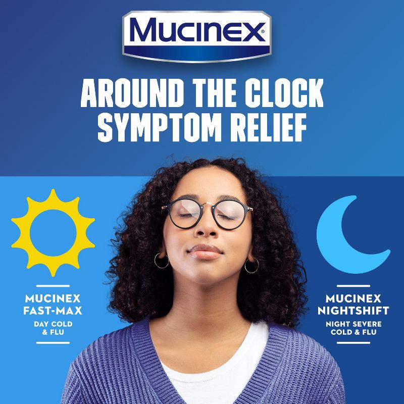 slide 9 of 12, Mucinex Max Strength Cold & Flu Medicine - Day & Night - Tablets - 40ct, 40 ct