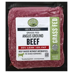 Open Nature 100% Natural Grass Fed Angus Ground Beef 85% Lean 15% Fat