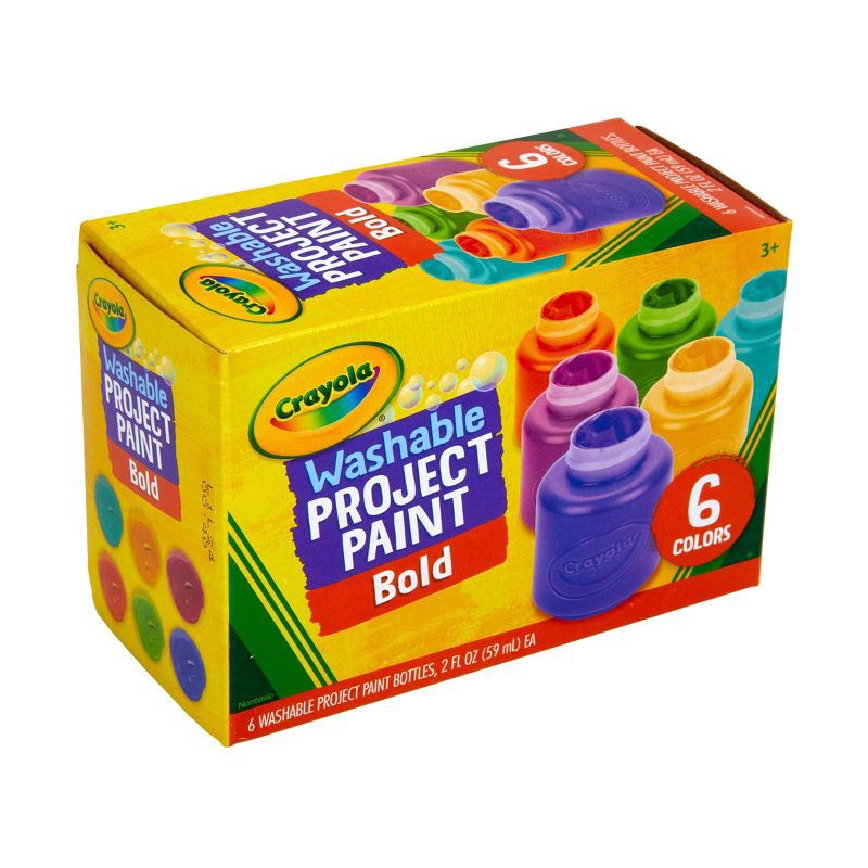 slide 2 of 5, Crayola 6ct Washable Project Paint, 6 ct