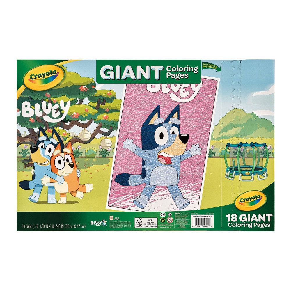 Crayola Giant Coloring Pages - Bluey 1 ct | Shipt