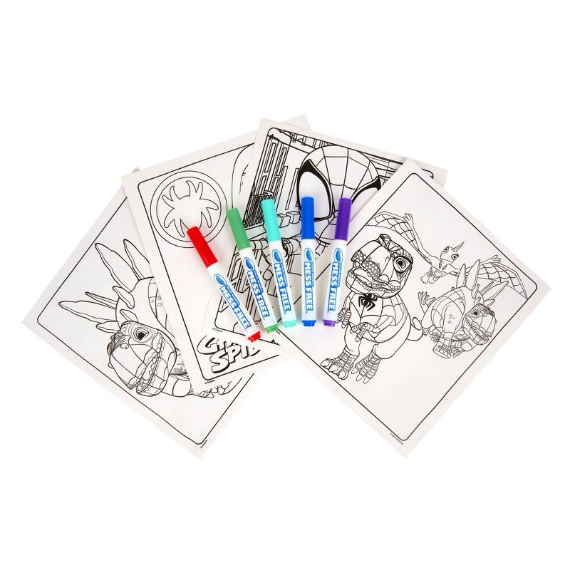 slide 3 of 6, Crayola Spidey and His Amazing Friends Color Wonder Set, 18 Pages, 5 Mess Free Markers,Toddler Stocking Stuffers,Travel Activity,Holiday Gift, Ages 3+, 1 ct