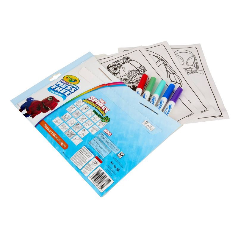 slide 4 of 6, Crayola Spidey and His Amazing Friends Color Wonder Set, 18 Pages, 5 Mess Free Markers,Toddler Stocking Stuffers,Travel Activity,Holiday Gift, Ages 3+, 1 ct