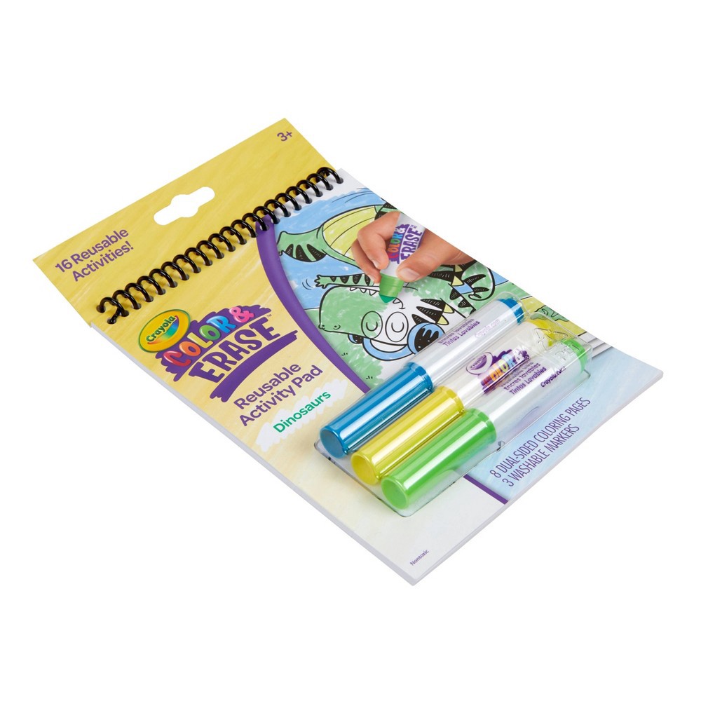 slide 2 of 5, Crayola Color & Erase Activity Pad - Dinosaurs, 1 ct