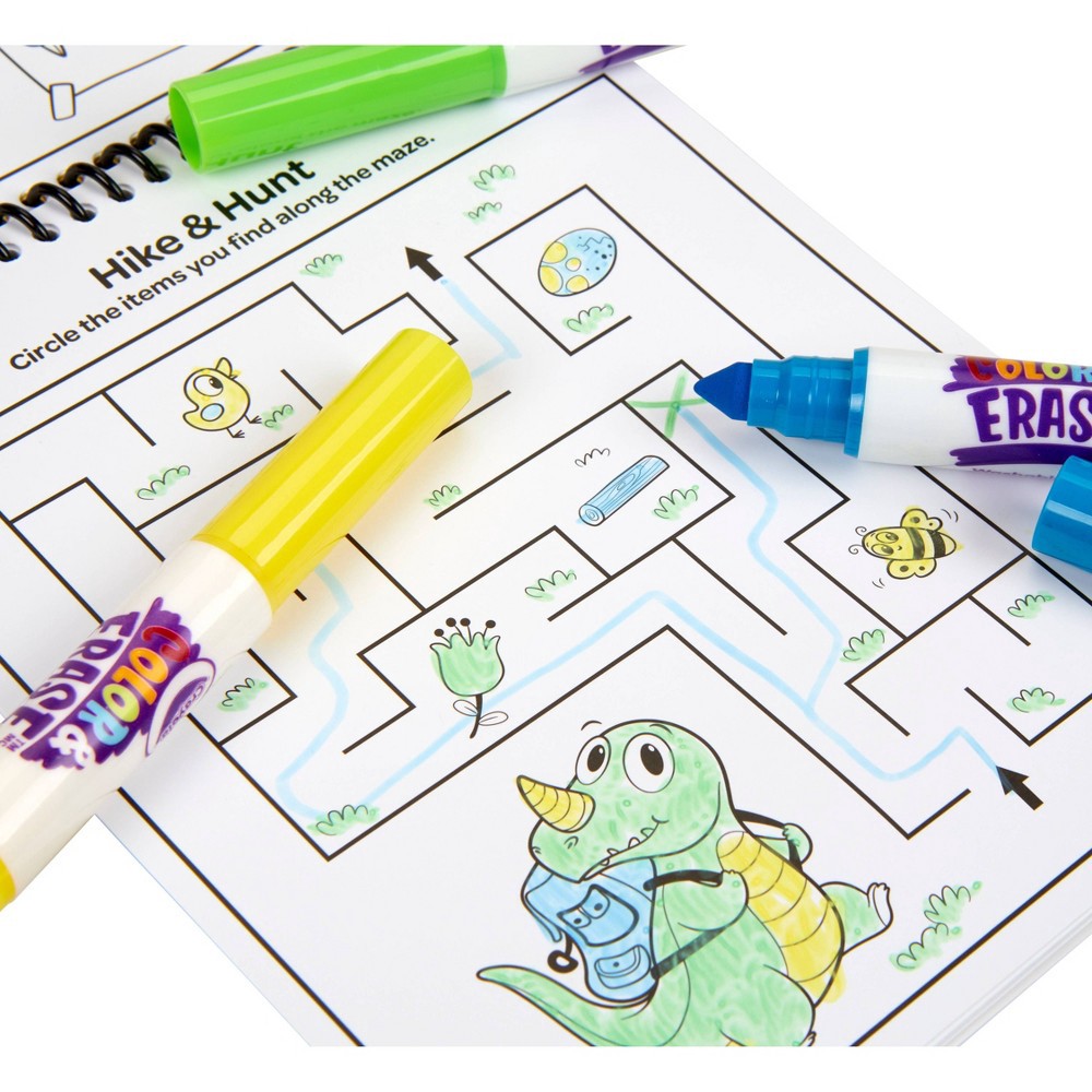 slide 3 of 5, Crayola Color & Erase Activity Pad - Dinosaurs, 1 ct