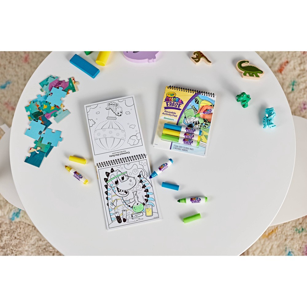 slide 4 of 5, Crayola Color & Erase Activity Pad - Dinosaurs, 1 ct