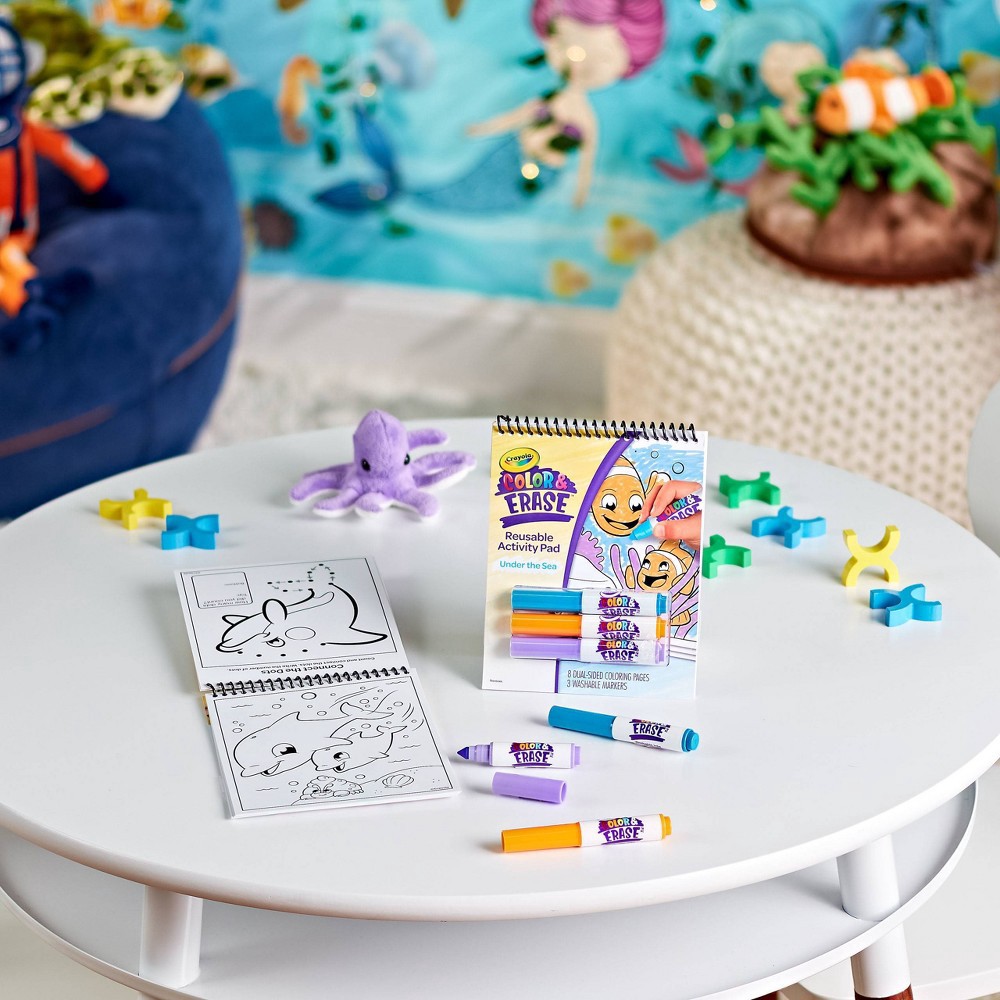 slide 2 of 5, Crayola Color & Erase Activity Pad - Under the Sea, 1 ct