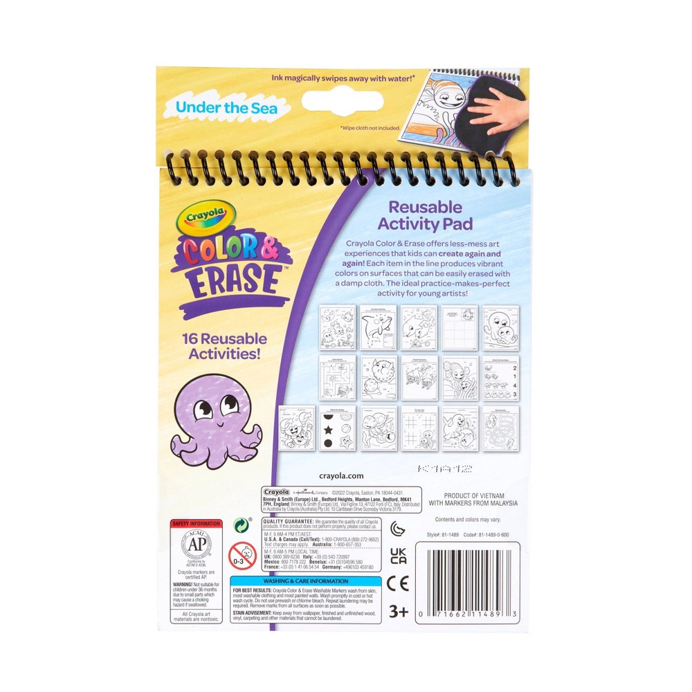 slide 4 of 5, Crayola Color & Erase Activity Pad - Under the Sea, 1 ct