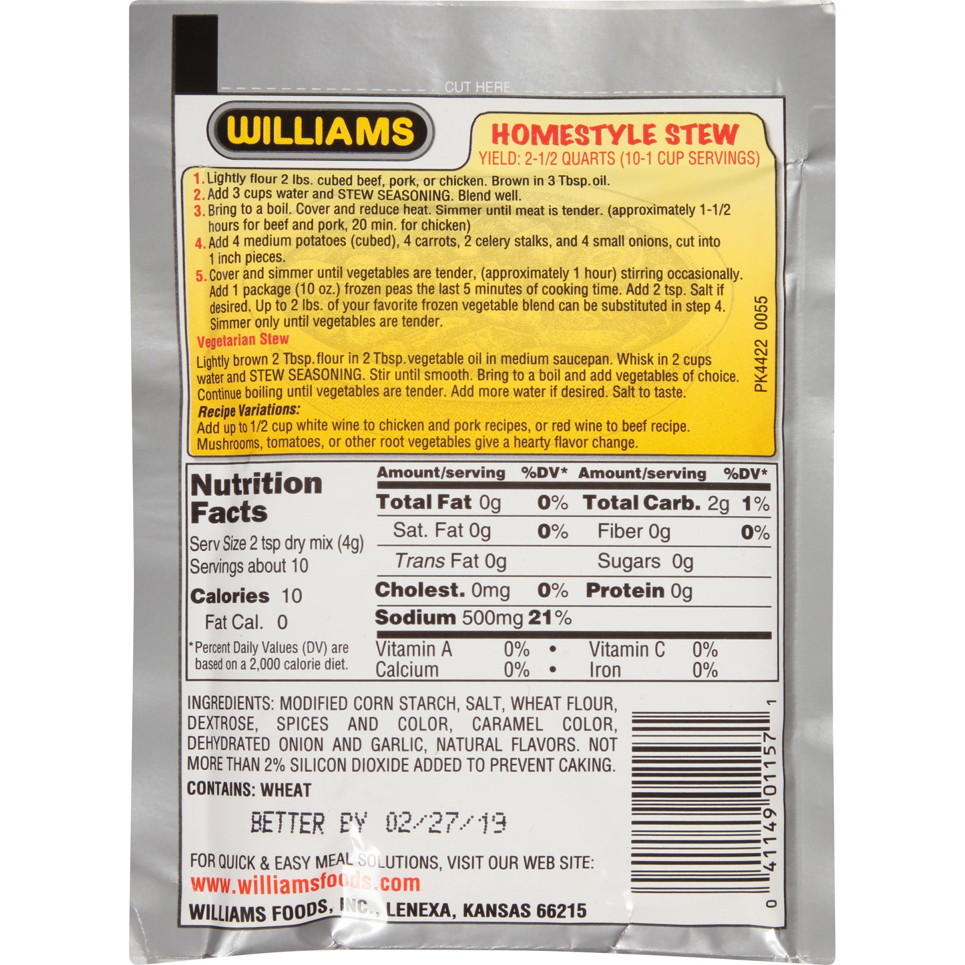 slide 2 of 6, Williams Home Style Stew Mix, 1.375 oz