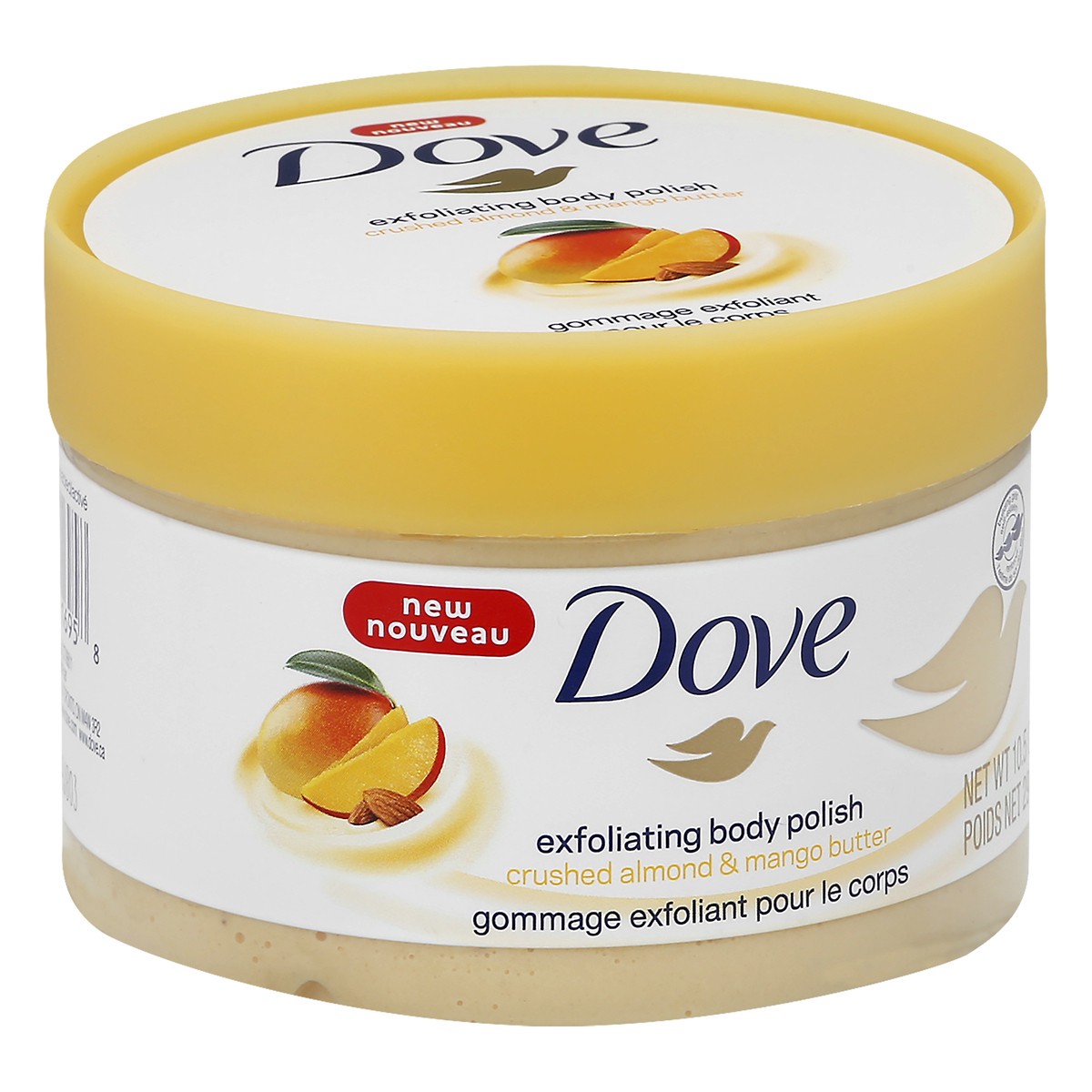 slide 4 of 9, Dove Exfoliating Body Polish Scrub Crushed Almond & Mango Butter, 10.5 oz, 10.5 oz