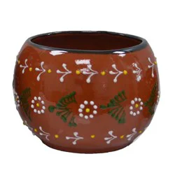 Blue Orange Pottery Large Bule Talavera Terra Planter