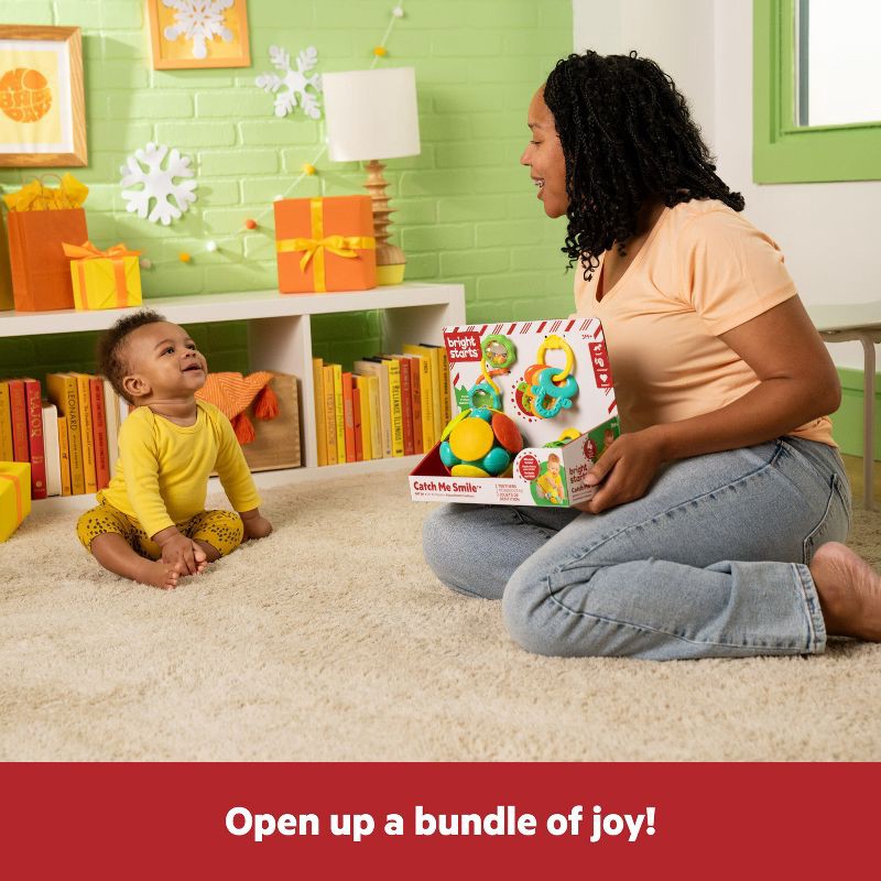 slide 3 of 10, Bright Starts Oball Catch Me Smile Teethers Baby Toy Gift Set - 4pc, 4 ct